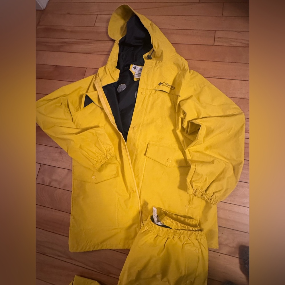 Columbia Yellow Rain Gear Set Men’s - Picture 2 of 8